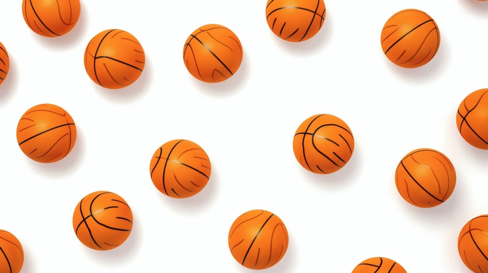 Vibrant Basketball Pattern on White Background — free download from Dotvec