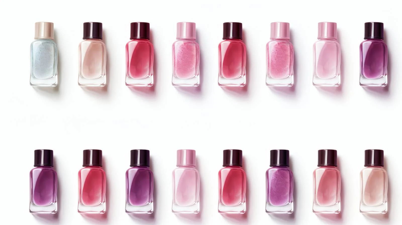 Elegant Nail Polish Bottles on White Background — free download from Dotvec