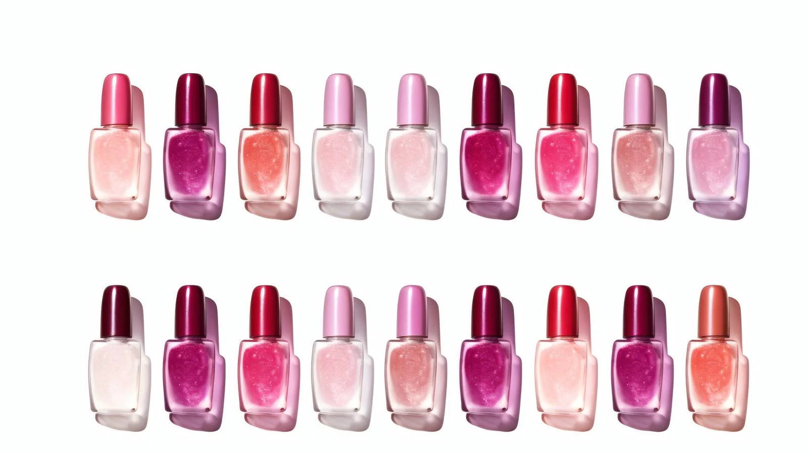 Elegant Nail Polish Bottles on White Background — free download from Dotvec