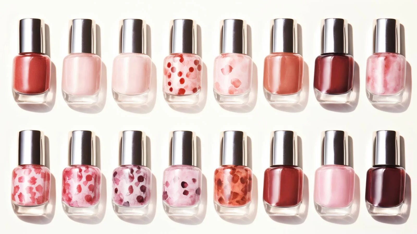 Elegant nail polish bottles on white background — free download from Dotvec