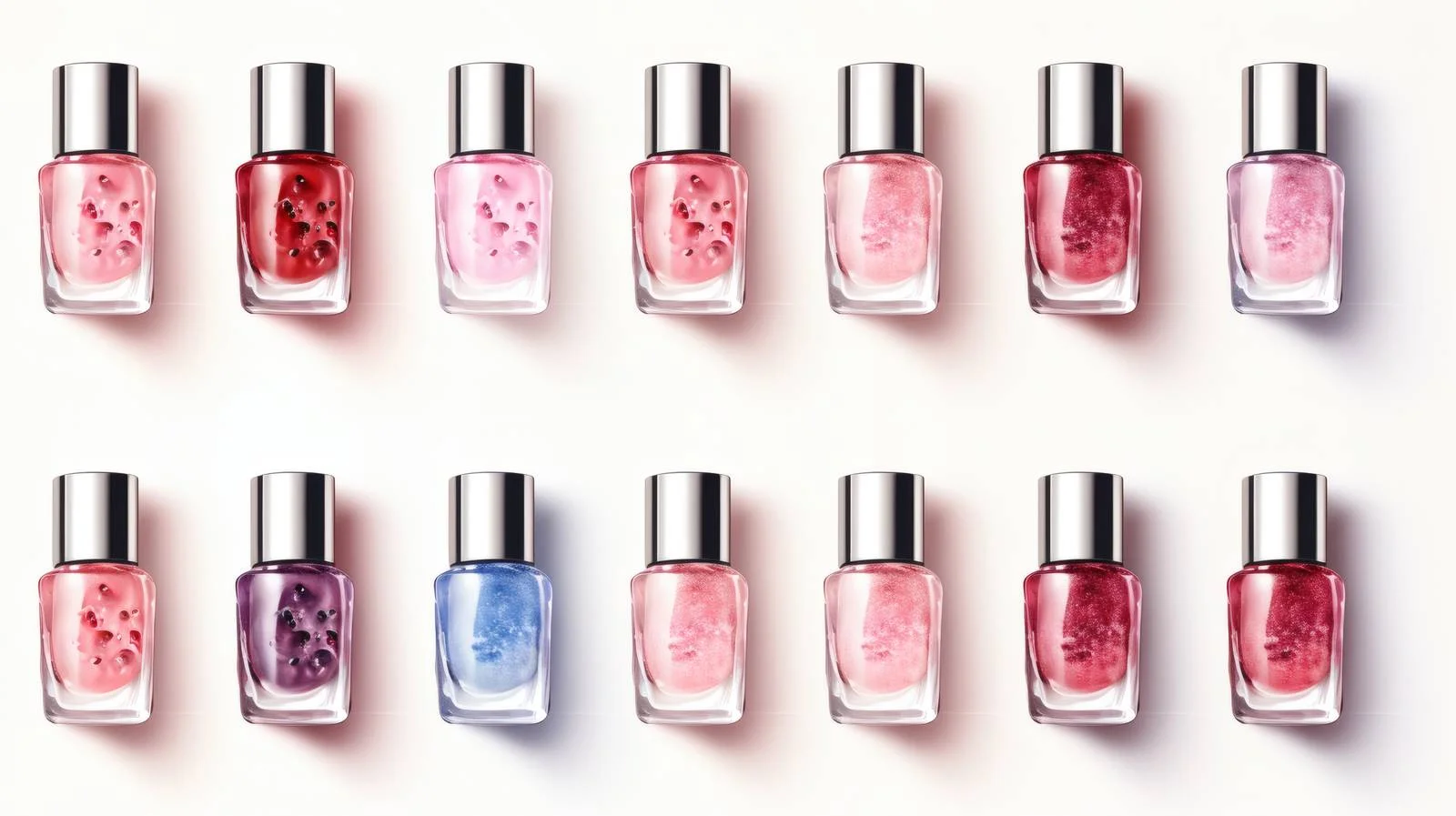 Elegant Nail Polish Bottle Pattern on White — free download from Dotvec
