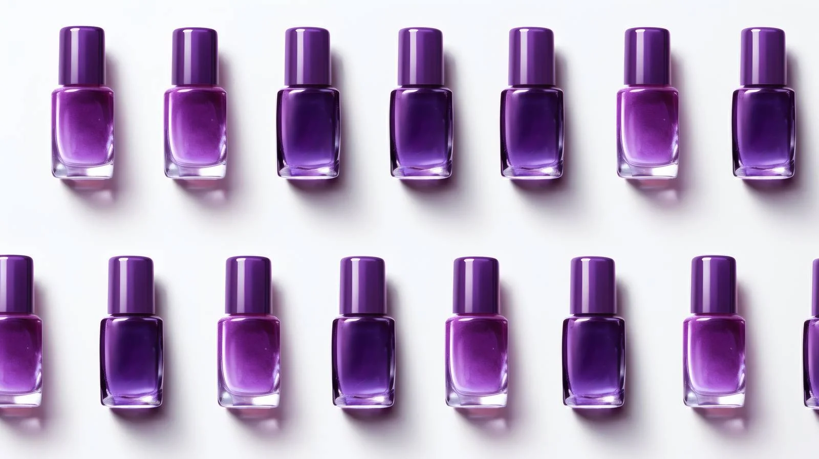 Elegant Purple Nail Polish Bottles Pattern on White — free download from Dotvec