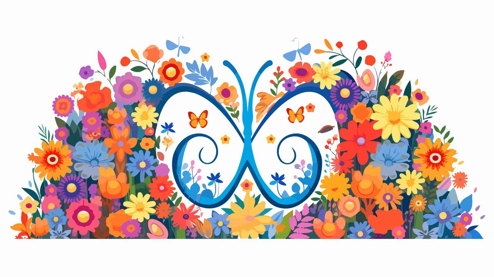 Floral Mushroom Peace Sign Artwork — free download from Dotvec