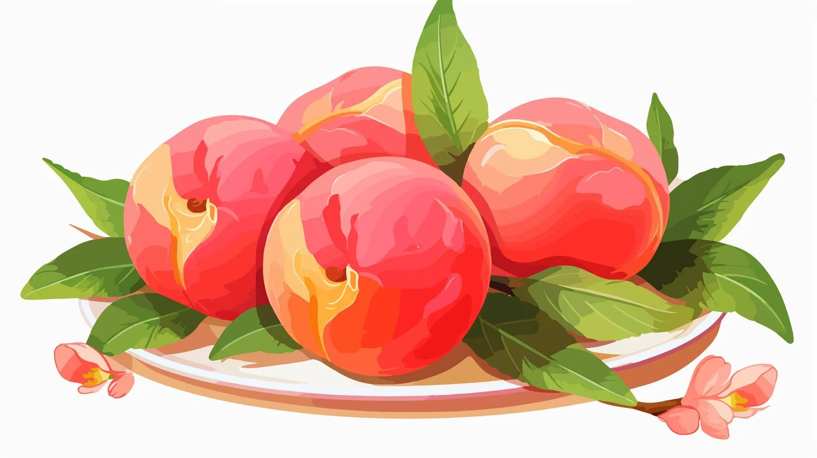 Chinese Peach Fruit Symbolic Worship Image — free download from Dotvec