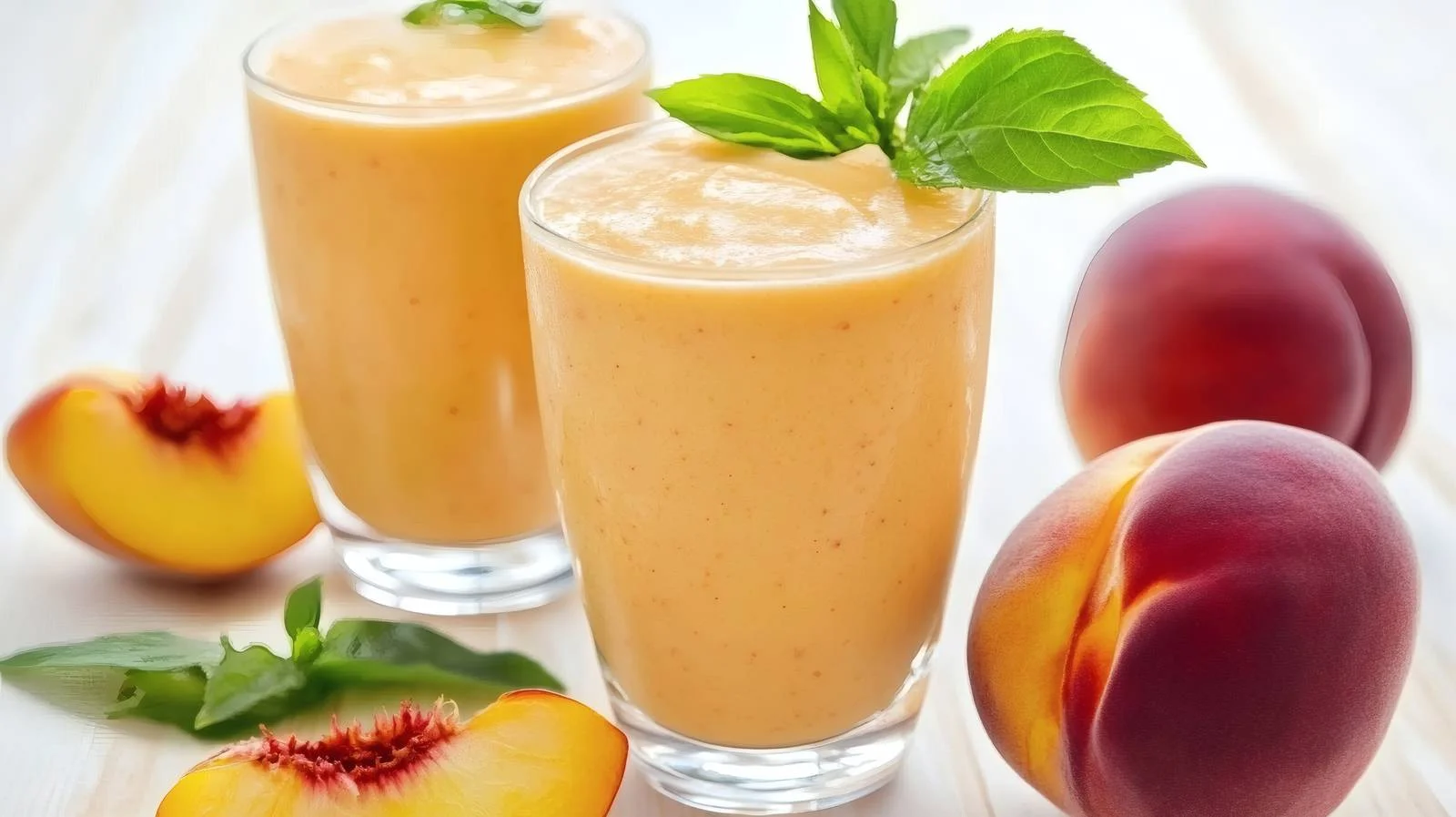 Delicious Peach Smoothie on White Background — free download from Dotvec