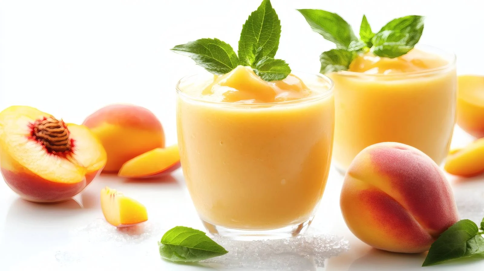 Delicious Peach Smoothie on White Background — free download from Dotvec