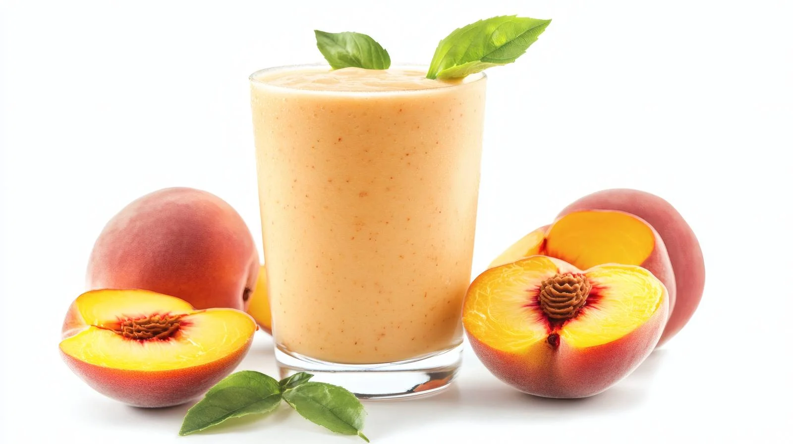 Delicious Peach Smoothie on White Background — free download from Dotvec