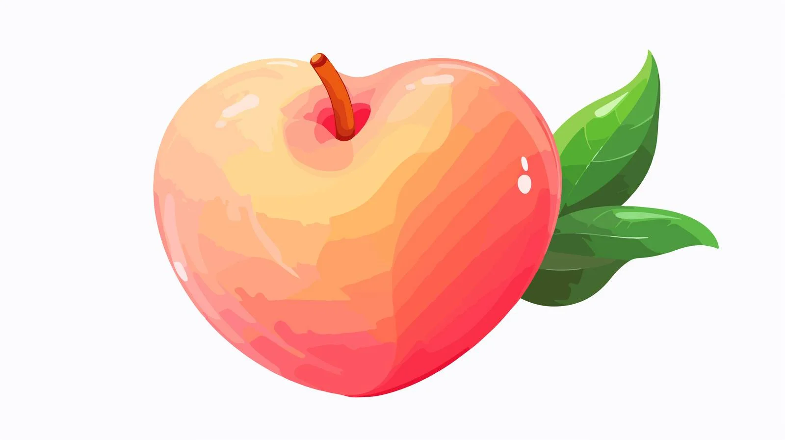 Pink Heart Shaped Peach Illustration — free download from Dotvec