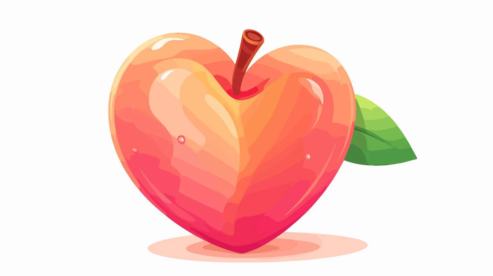 Sweet Pink Heart Shaped Peach Image — free download from Dotvec