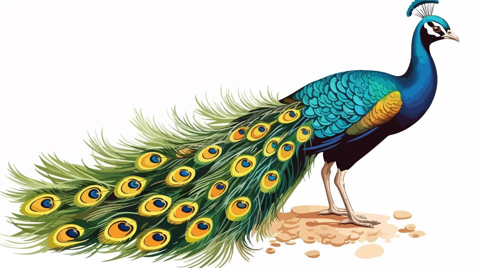 Engraved Peacock Sketch Vector Illustration — free download from Dotvec