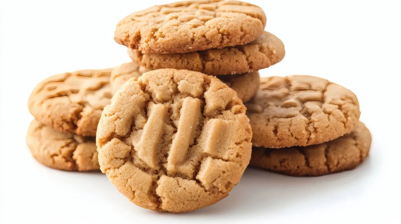 Delicious Peanut Butter Cookies on White Surface — free download from Dotvec