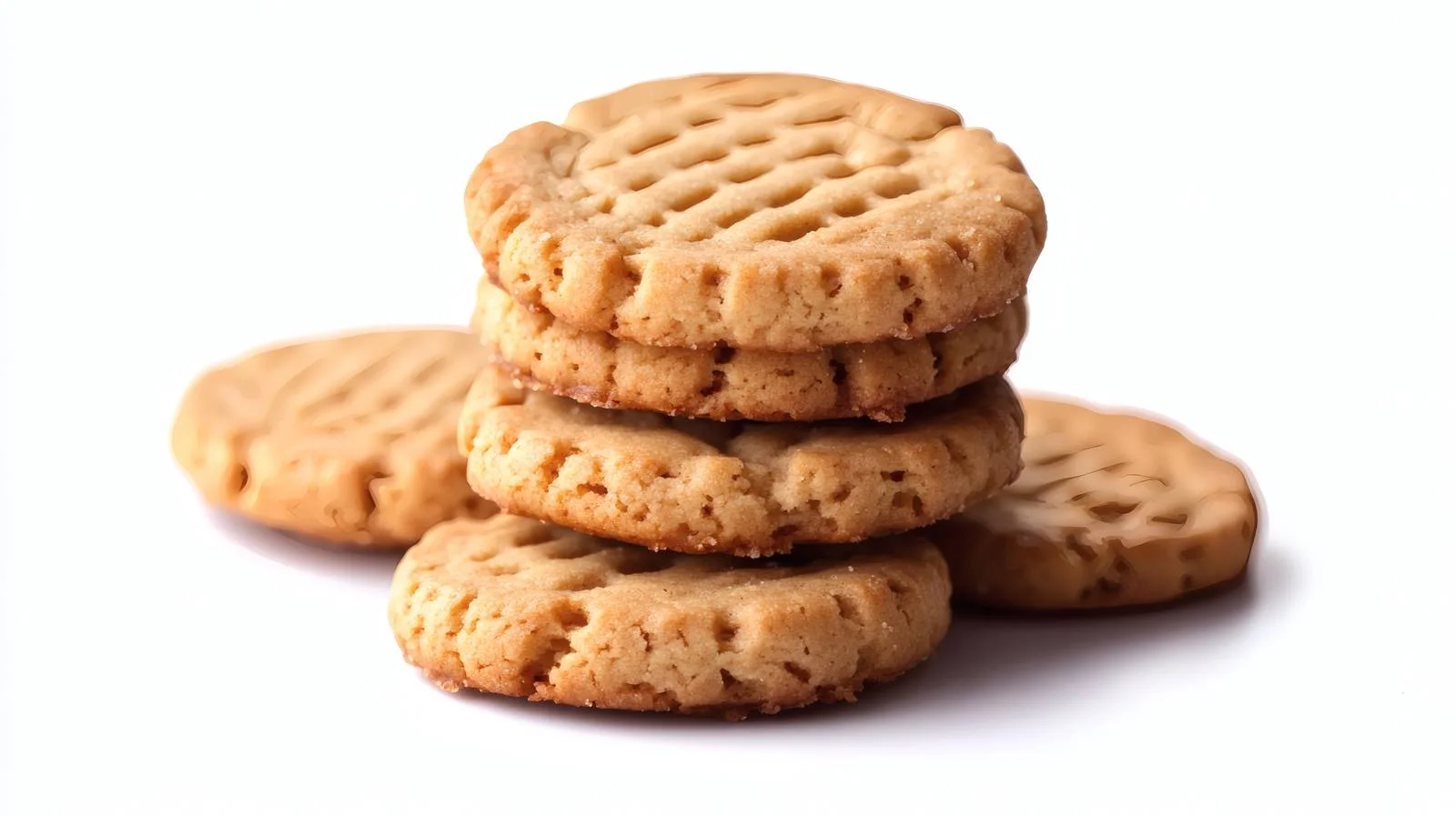 Delicious Peanut Butter Cookies on White — free download from Dotvec