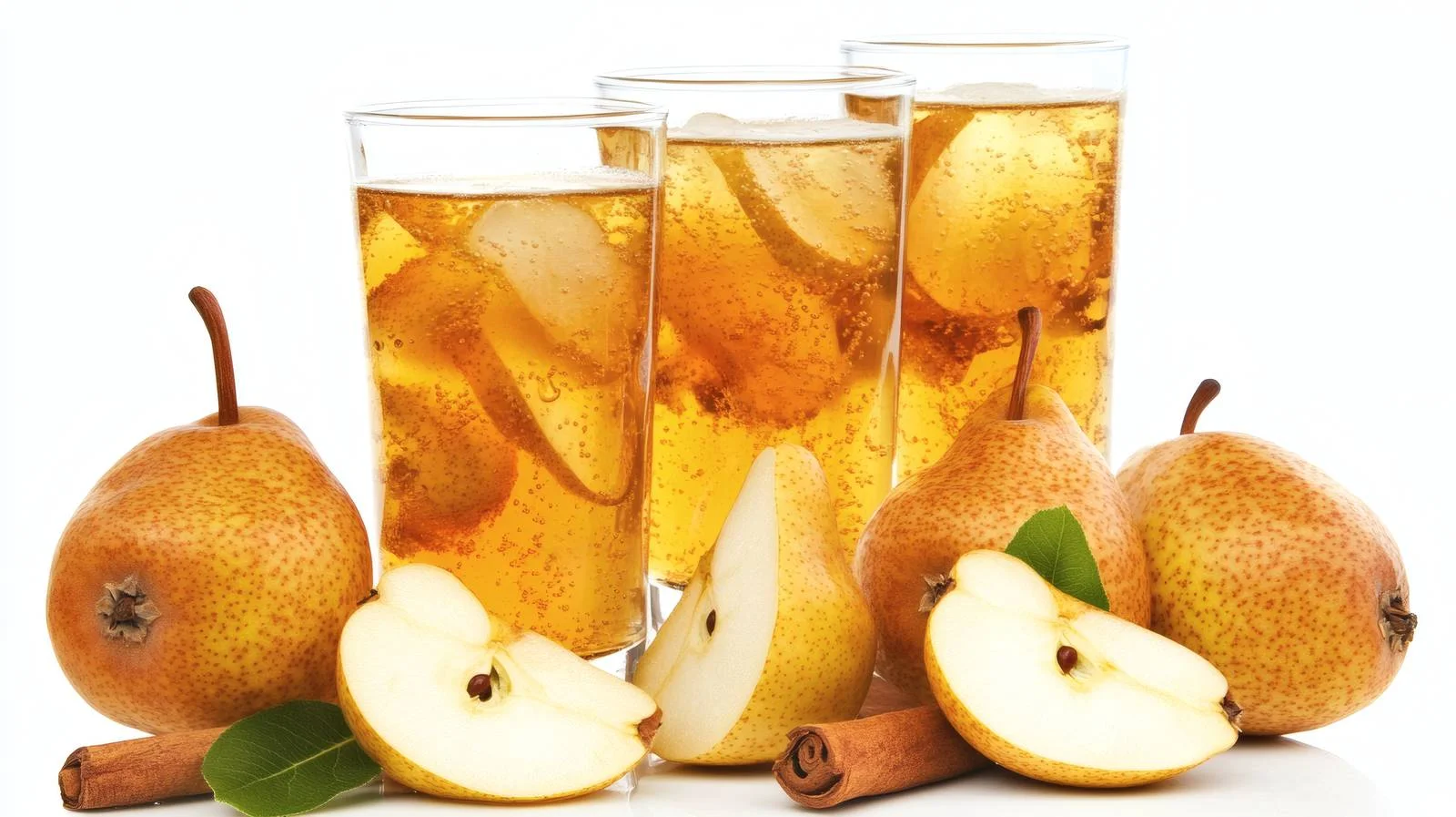 Refreshing Pear Cider on White Background — free download from Dotvec