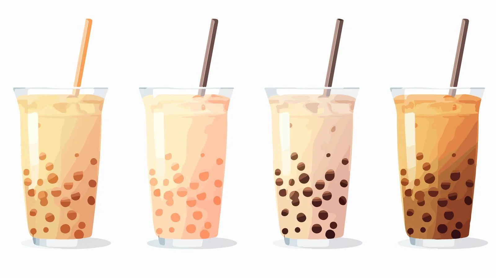Pearl Milk Tea Menu Vector Illustration — free download from Dotvec