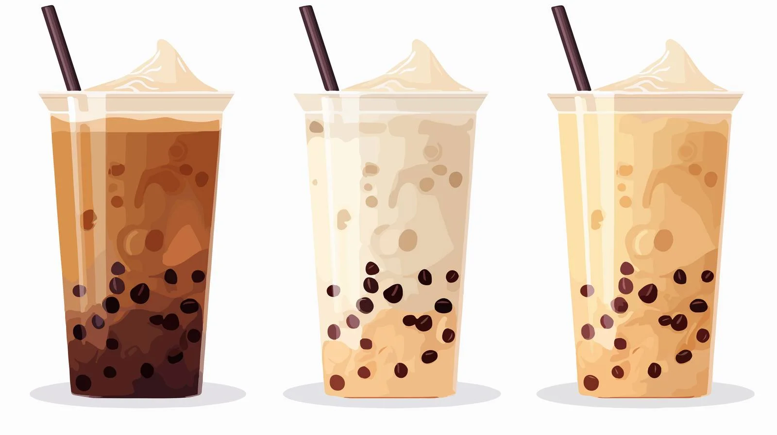 Pearl Milk Tea Vector Menu Illustration — free download from Dotvec