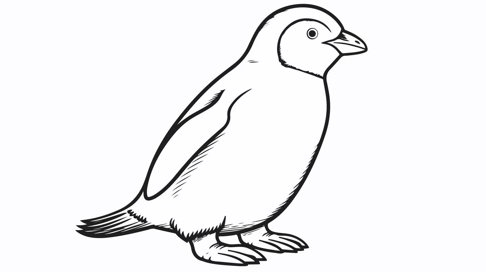 Penguin Outline Graphics Web Design — free download from Dotvec