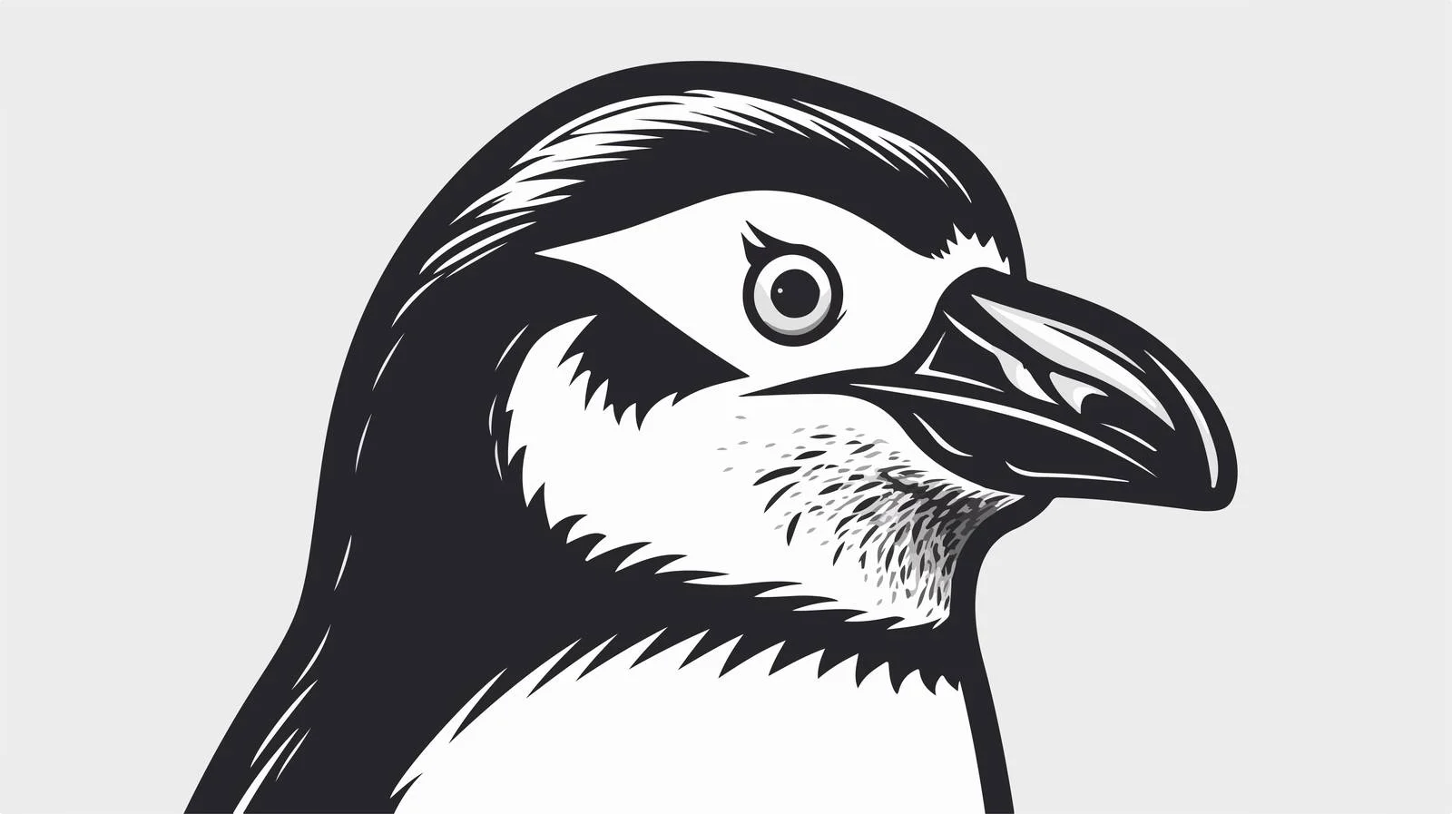 Penguin Portrait Sketch — free download from Dotvec