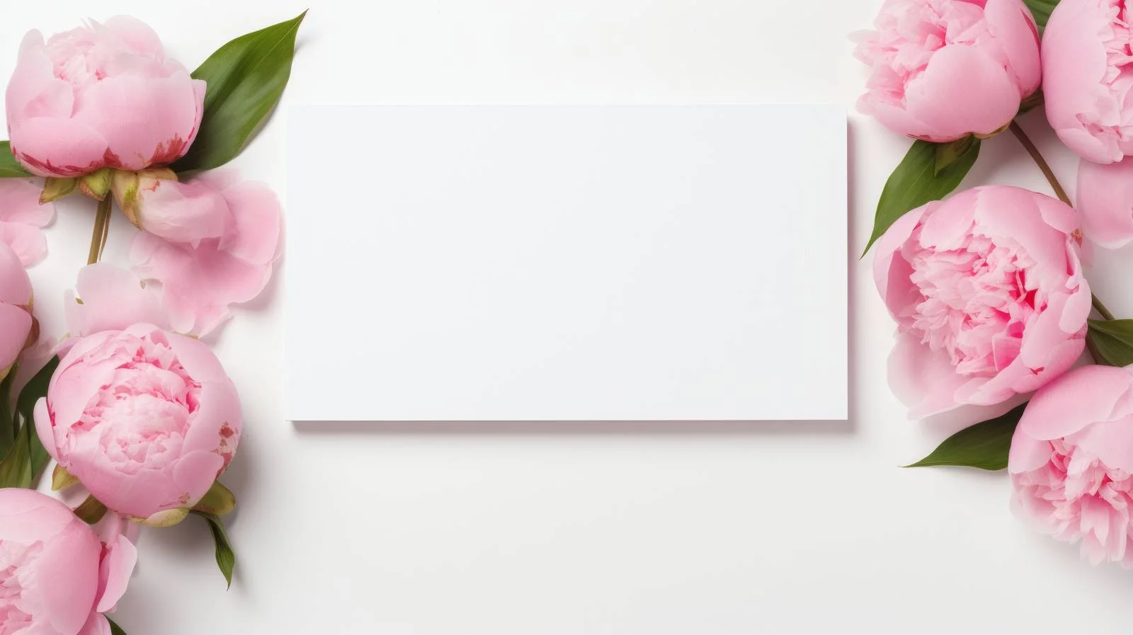 Ethereal Peony Flowers with Blank Card — free download from Dotvec