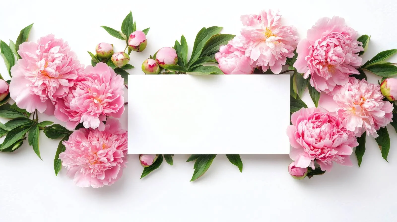 Elegant Peony Flowers with Blank Cards — free download from Dotvec