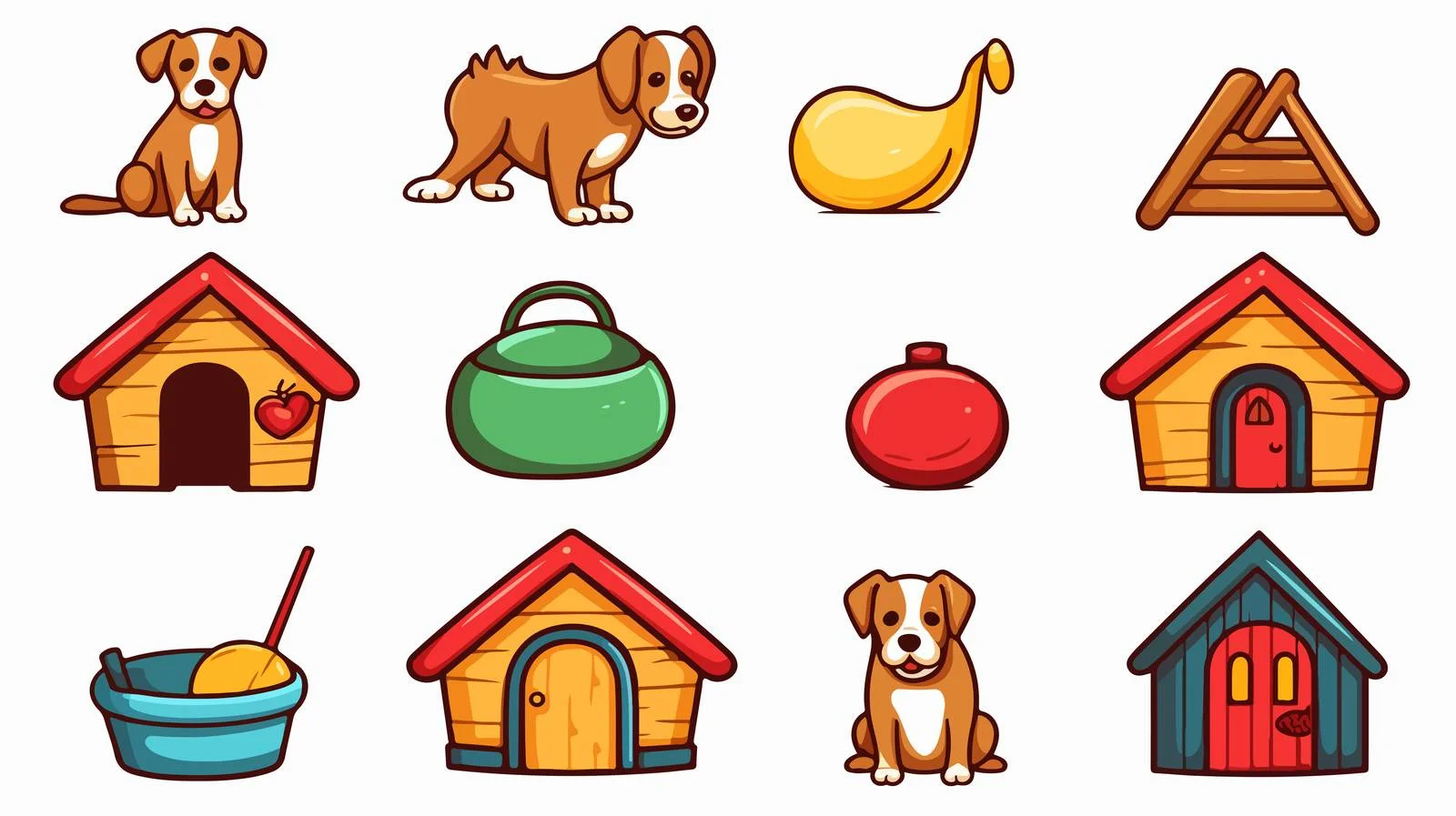 Pet Accessory Icon Set — free download from Dotvec