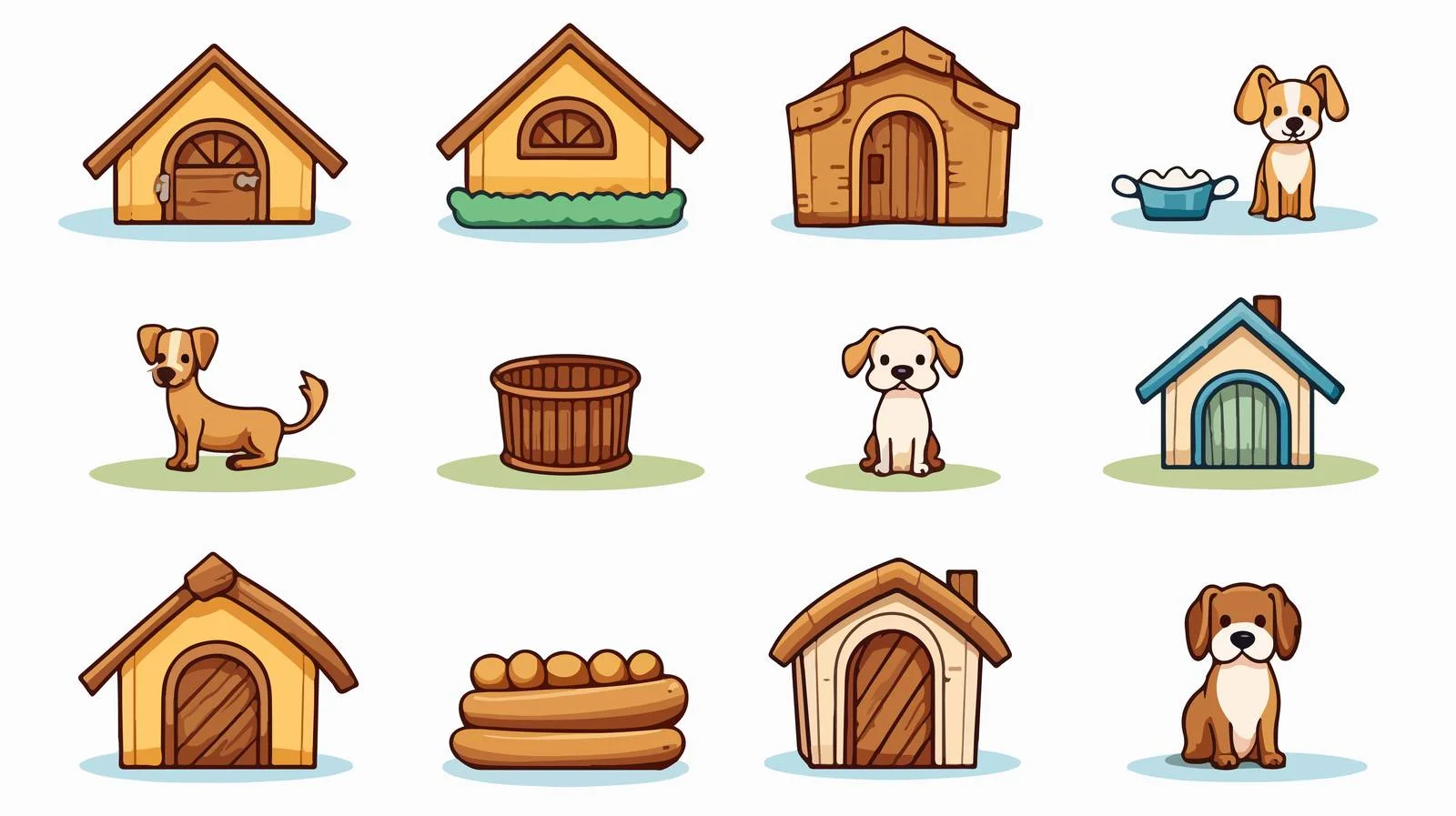 Pet Shop Dog Accessories Icon Set — free download from Dotvec