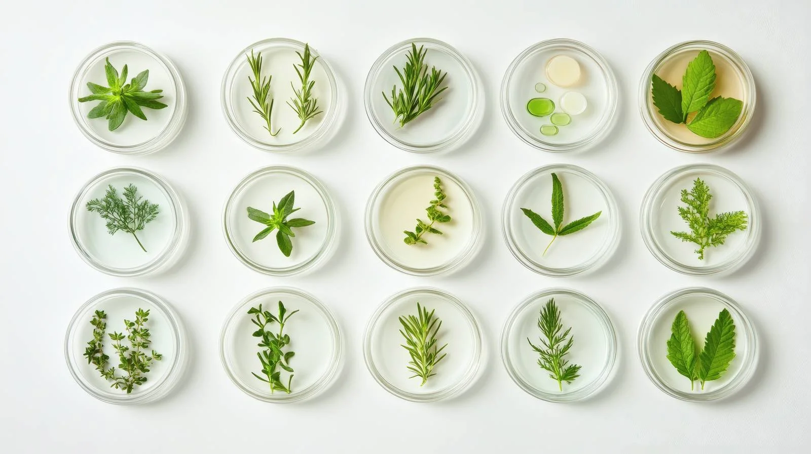 Botanical specimens with skincare cream — free download from Dotvec