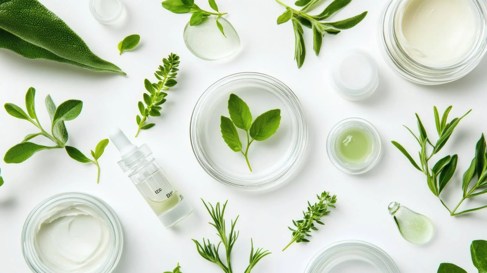 Botanical and Cream Fusion in Petri Dishes — free download from Dotvec