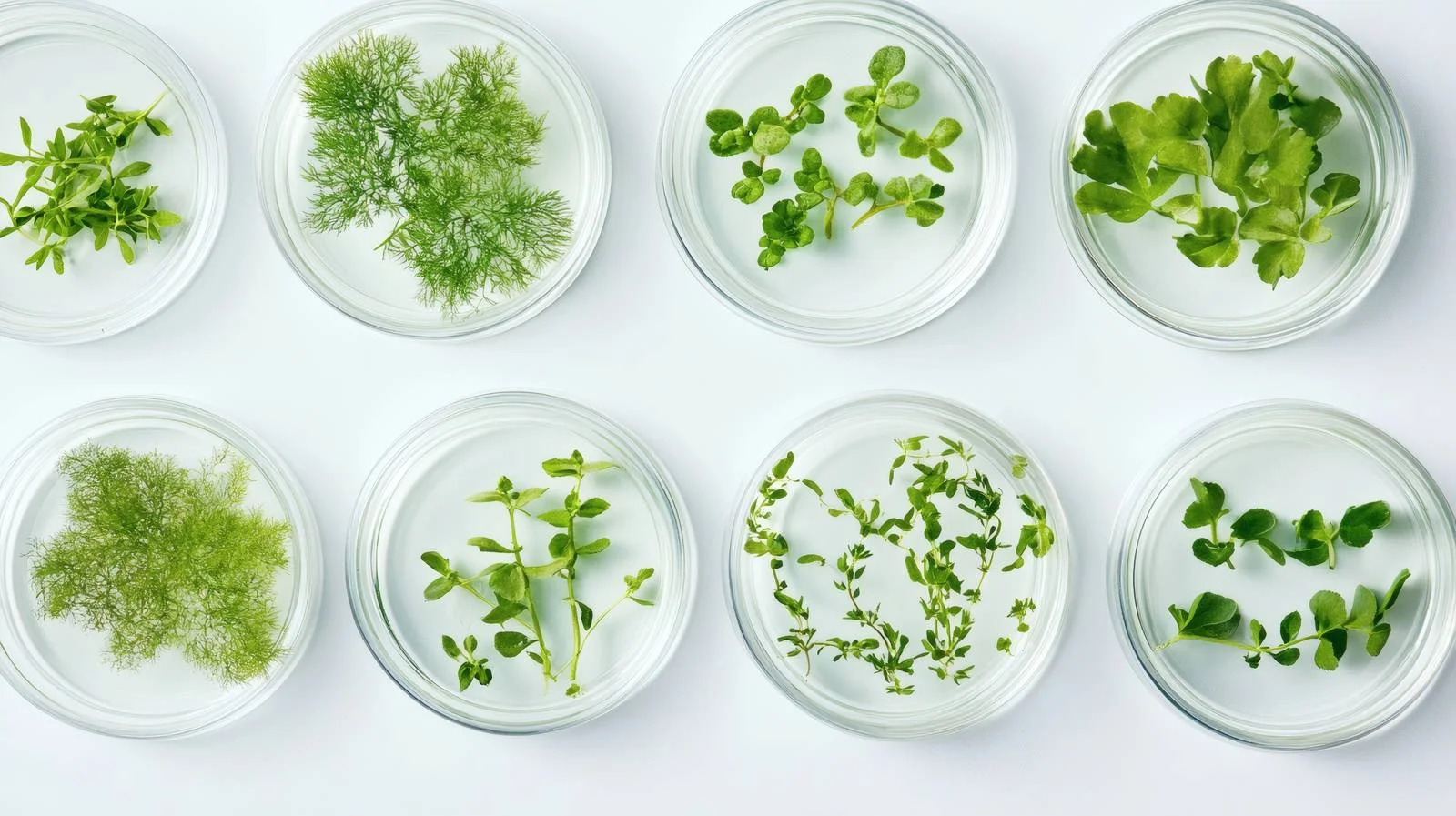 Botanical Specimens in Isolated Petri Dishes — free download from Dotvec