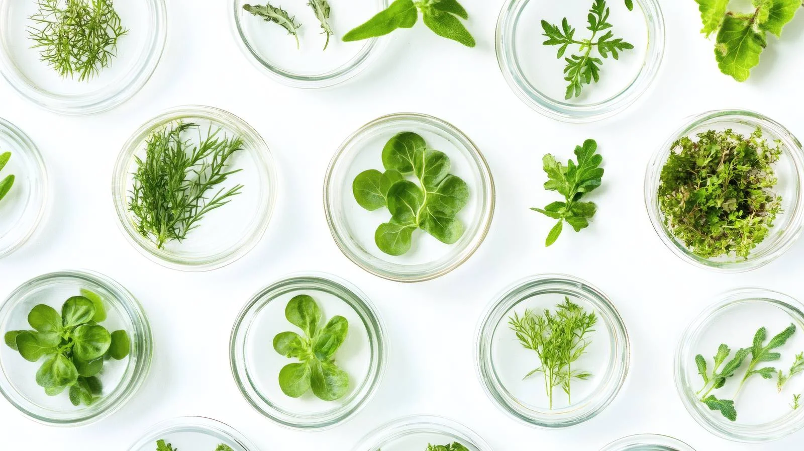 Botanical specimens on white background — free download from Dotvec