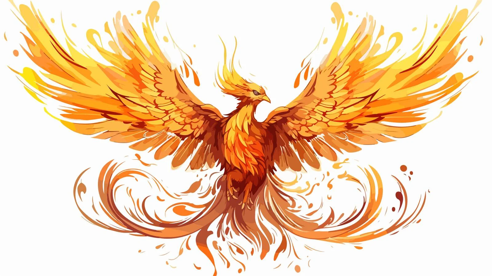 Mythical Phoenix Sketch Illustration — free download from Dotvec