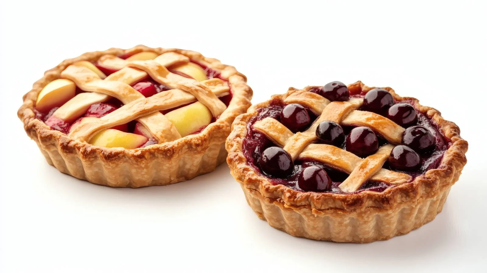 Delicious Pi Day Fruit Pies on White Background — free download from Dotvec