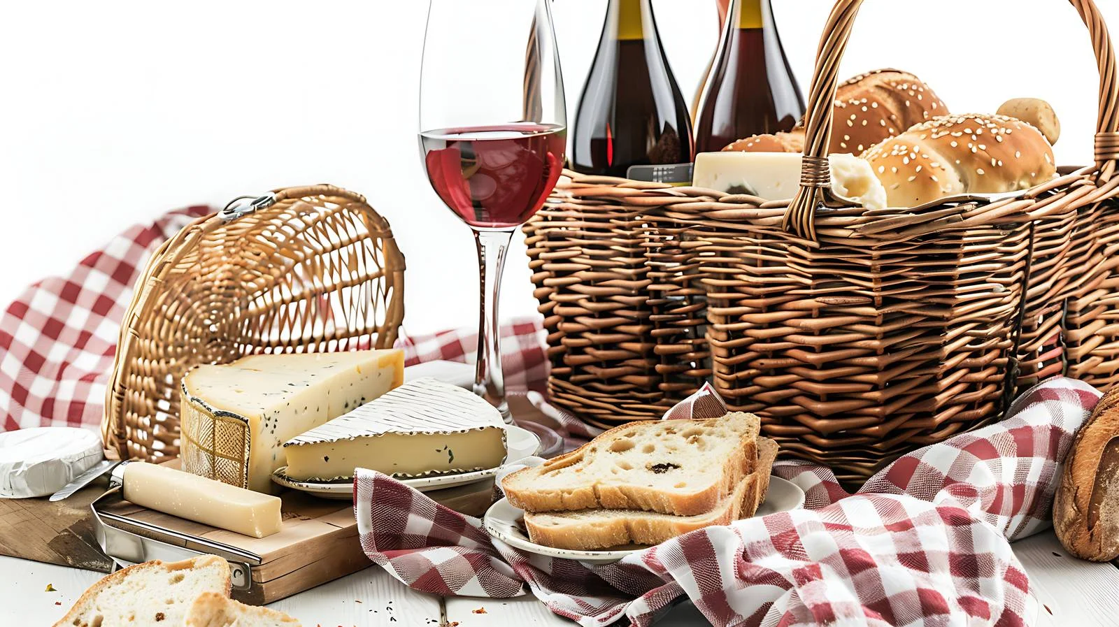 Elegant Texas Picnic Basket Spread — free download from Dotvec