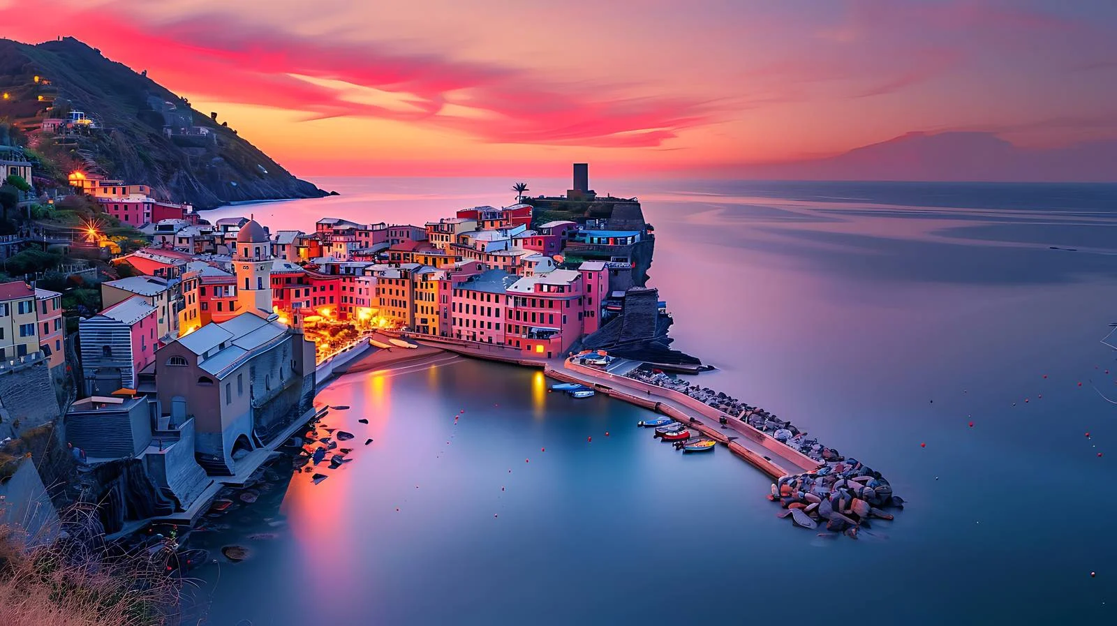 Charming Vernazza Village, Cinque Terre Italia — free download from Dotvec