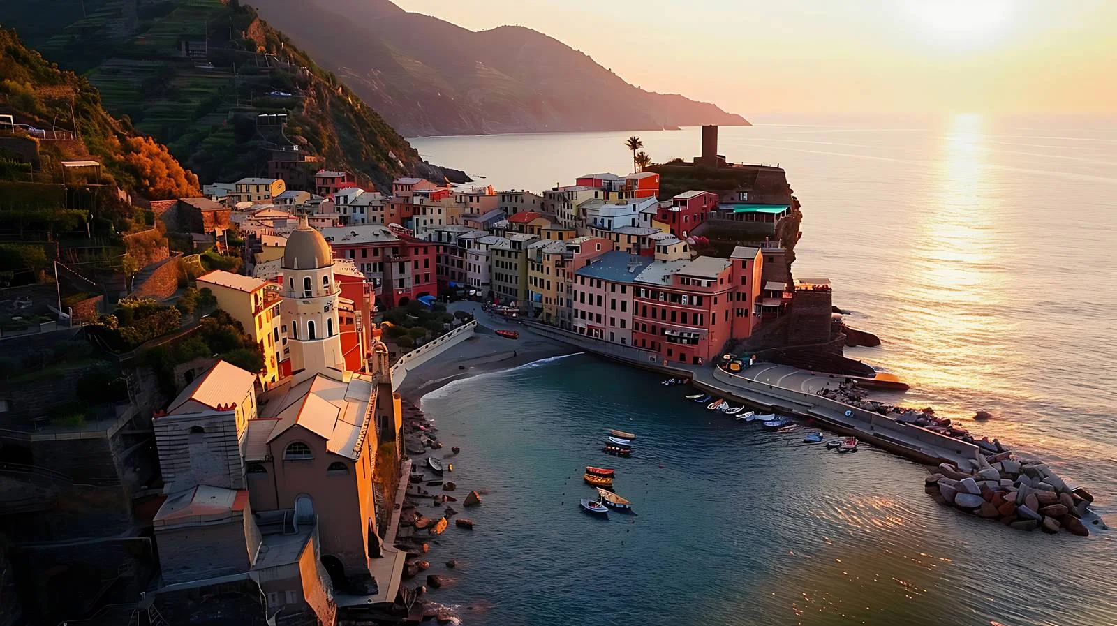 Charming Vernazza Village in Italy's Cinque Terre — free download from Dotvec