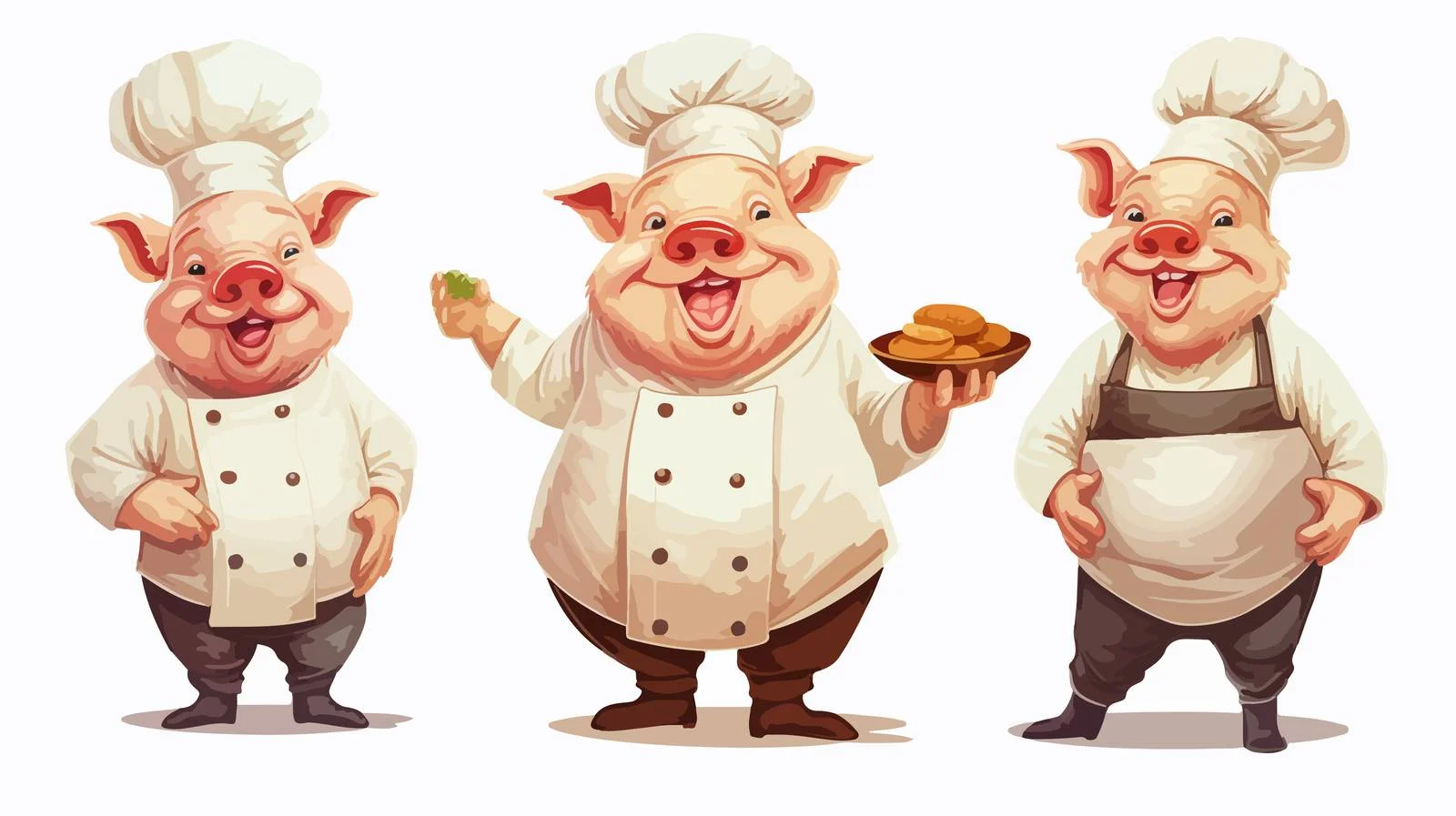Chef Pig Cartoon Character Clip Art — free download from Dotvec