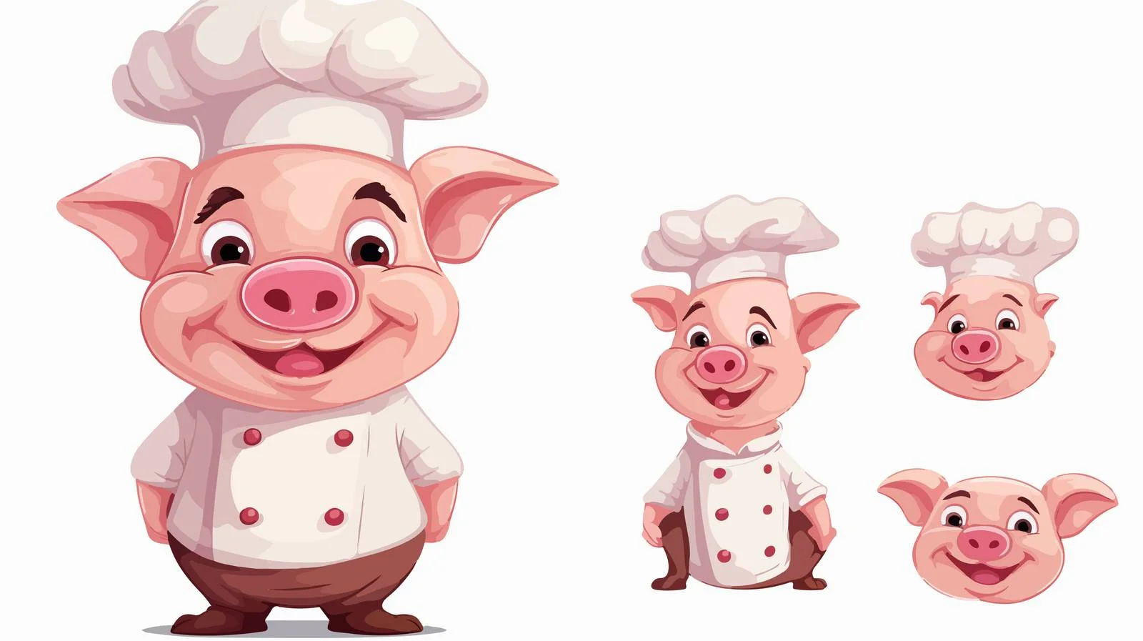 Culinary Pig Cartoon Vector Clip Art — free download from Dotvec