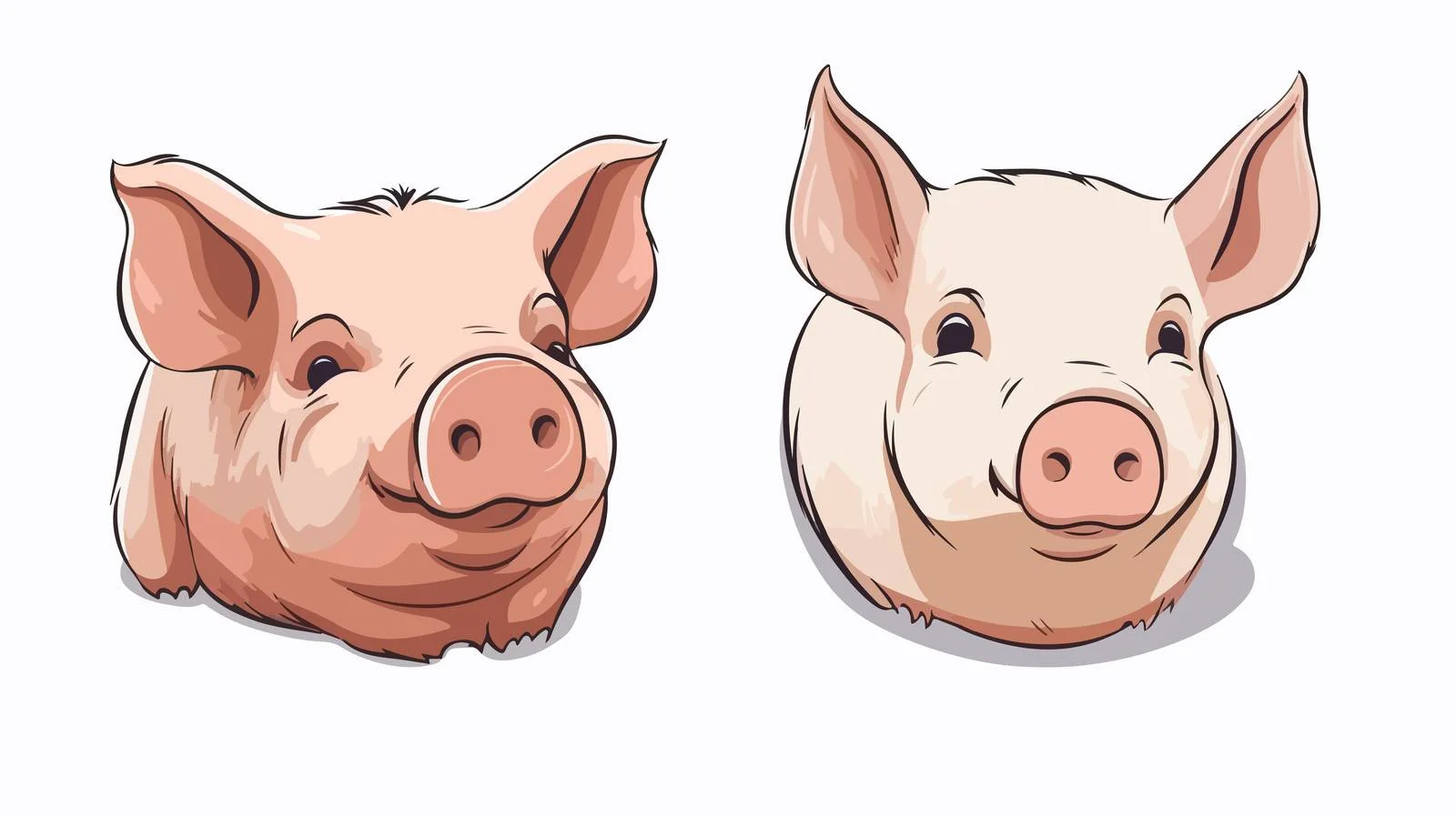 Hand-drawn Pig Face Doodle Sketch Vector — free download from Dotvec