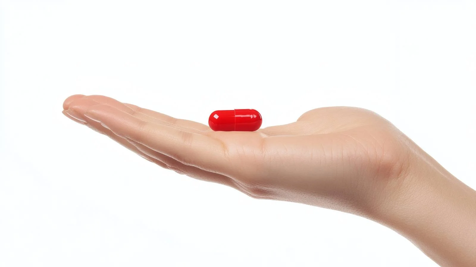 Medication held in hand on white background — free download from Dotvec