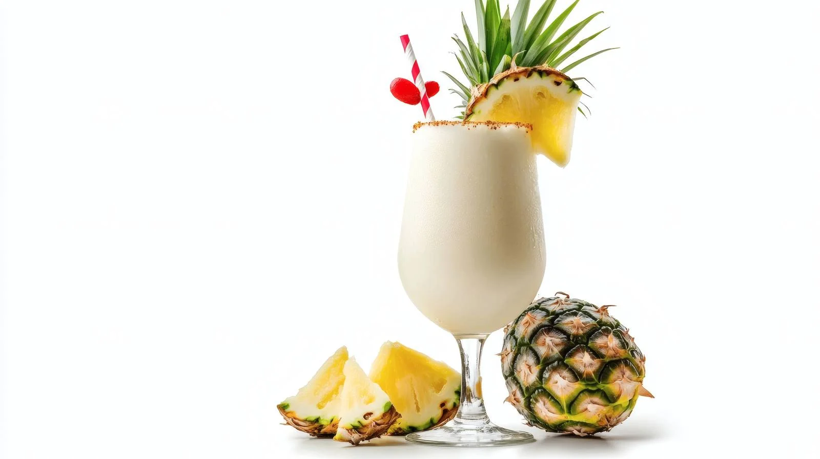 Refreshing Pina Colada Cocktail on White — free download from Dotvec