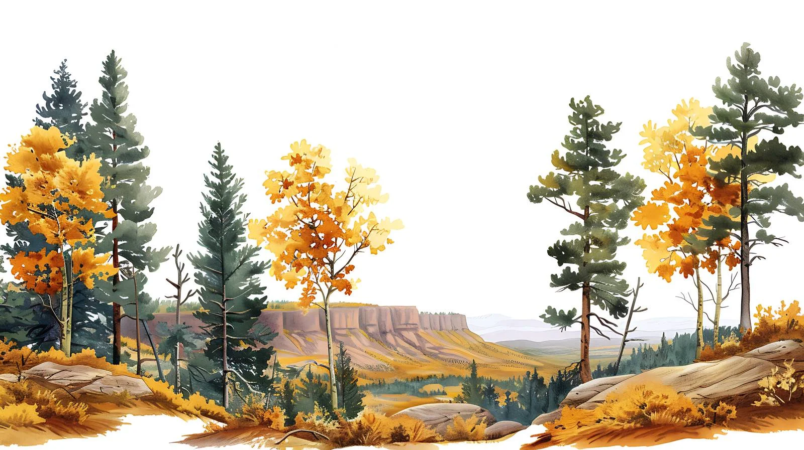 Serene Pine Trees with Valley Overlook — free download from Dotvec