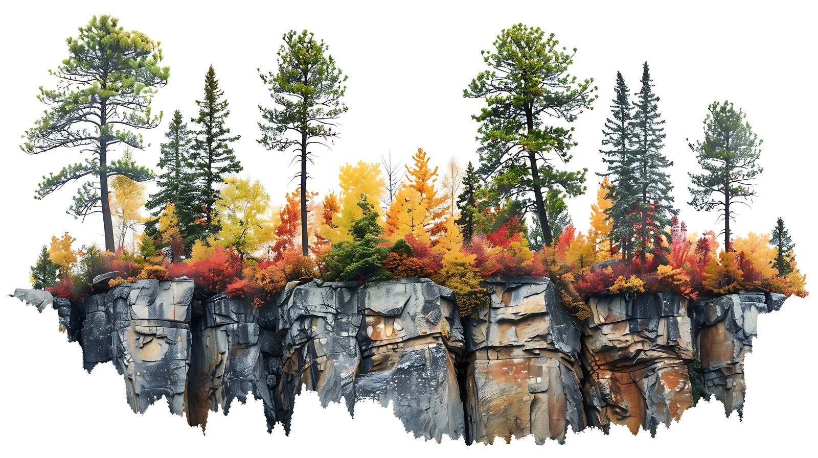 Serene Pine Trees Towering Over Valley — free download from Dotvec