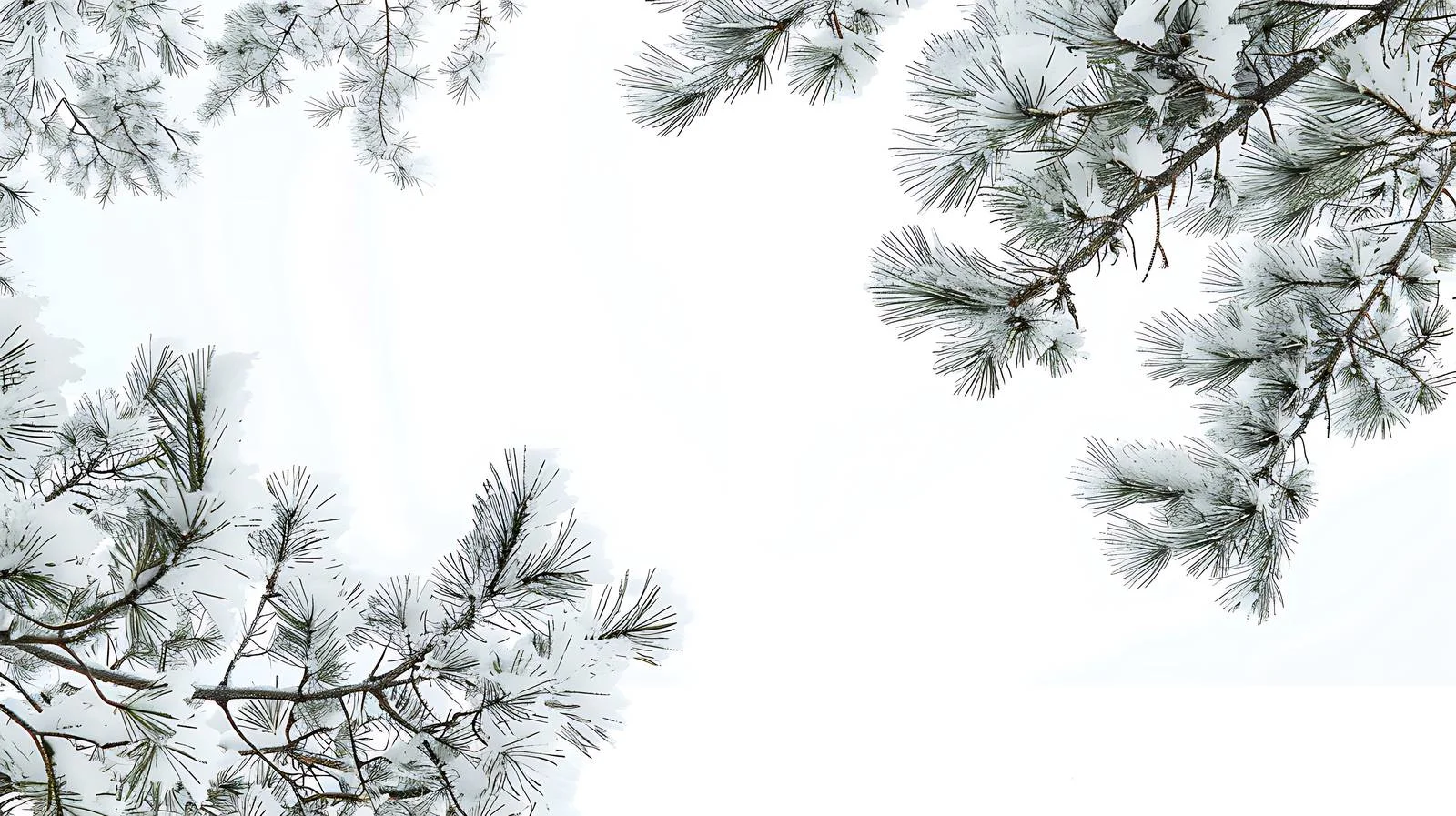 Snowy Pine Tree Branches in Forest — free download from Dotvec