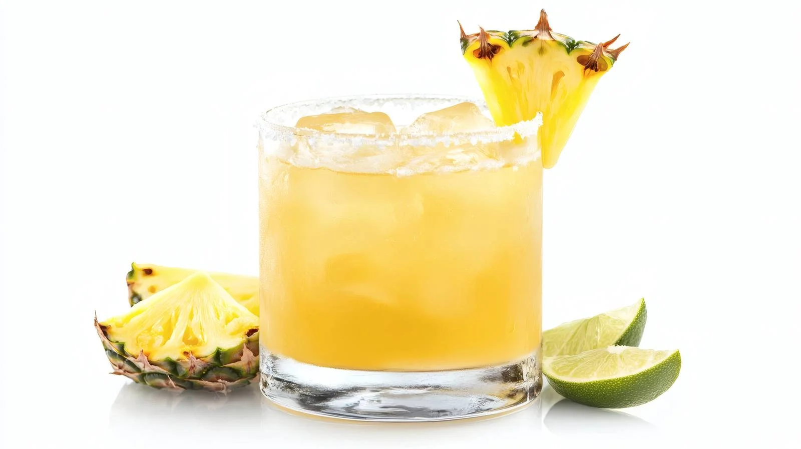 Refreshing Pineapple Margarita Cocktail on White — free download from Dotvec