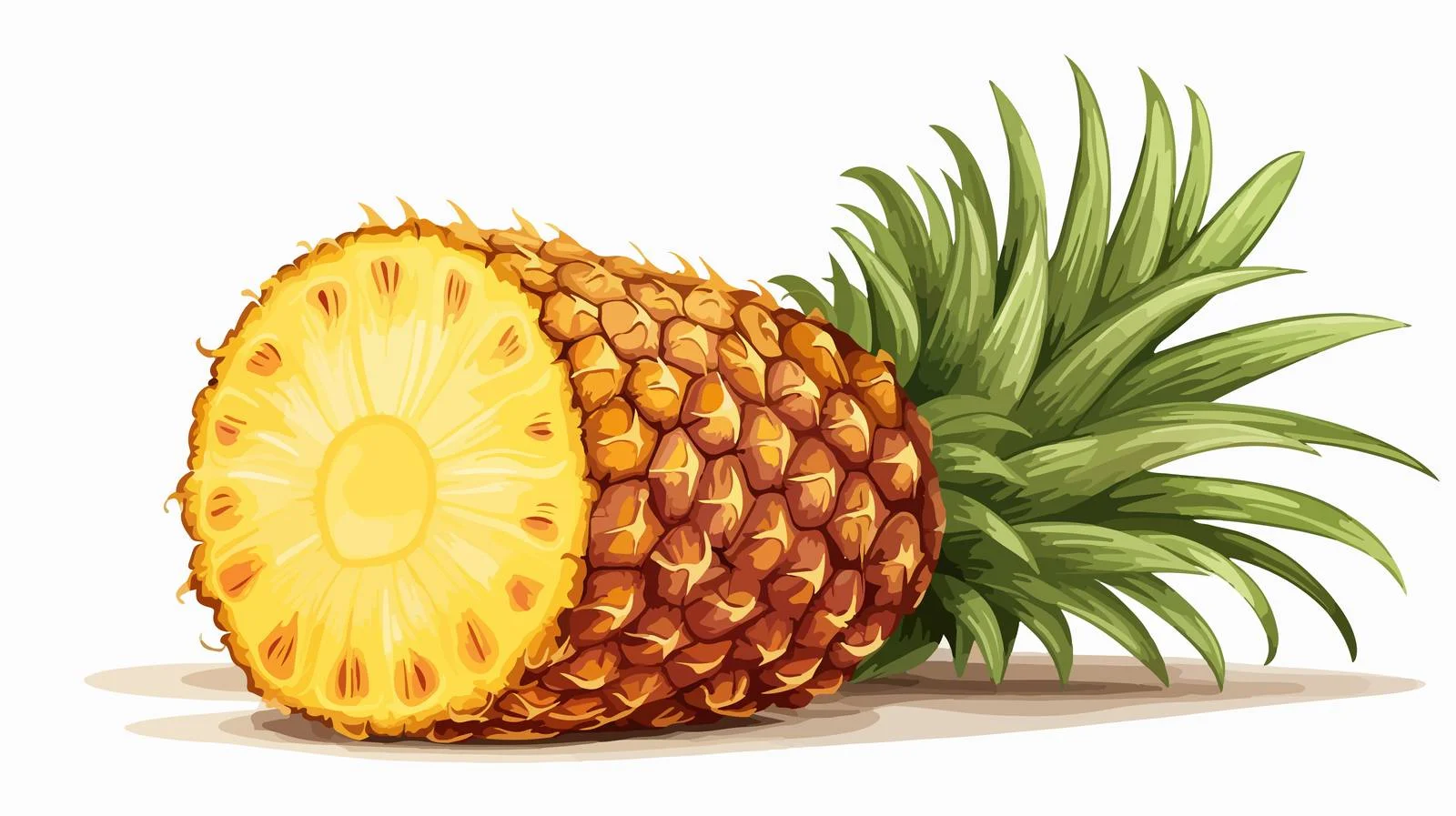 Vibrant Pineapple Summer Text Frame Isolated — free download from Dotvec