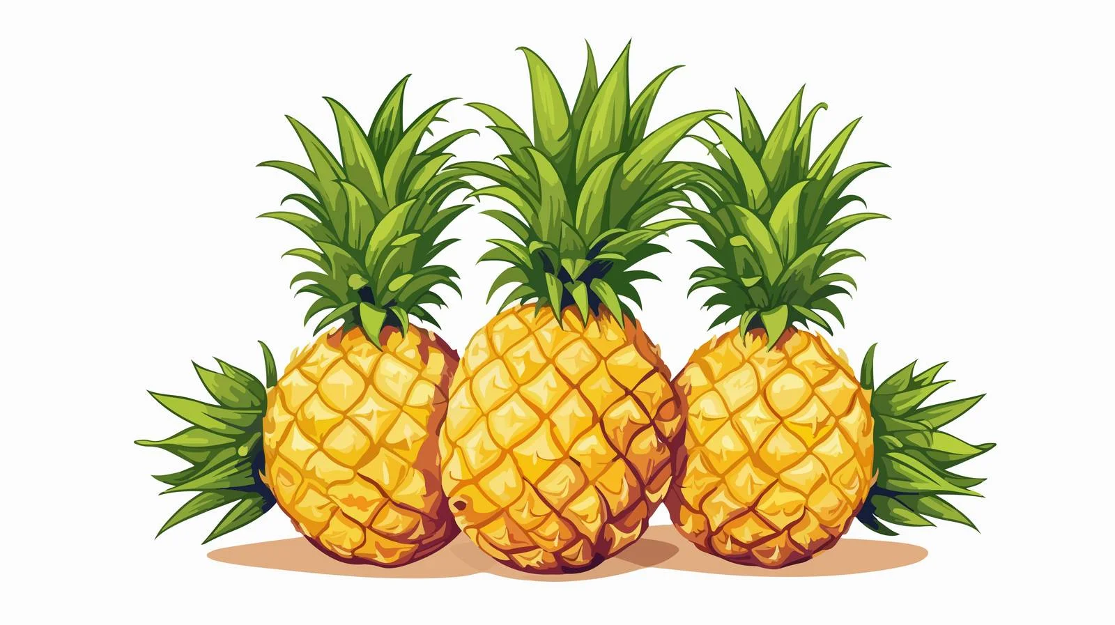 Fresh Pineapple Text Frame Isolated Image — free download from Dotvec