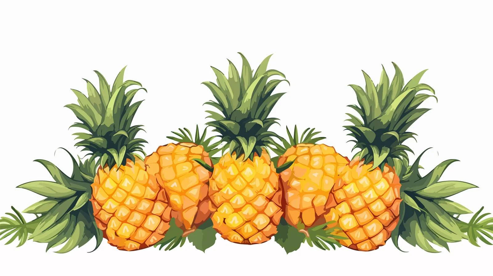 Summer Pineapple Text Border Frame Isolated — free download from Dotvec