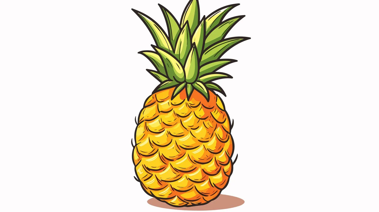 Hand-Drawn Pineapple Fruit Sketch Doodle — free download from Dotvec