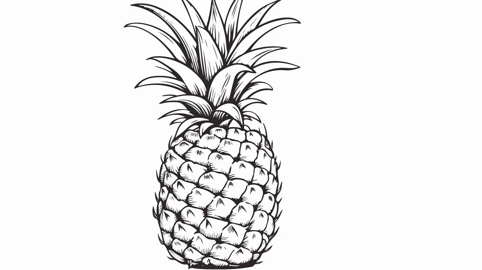Hand-drawn Pineapple Doodle Sketch — free download from Dotvec