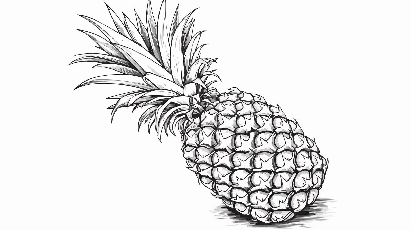 Hand-Drawn Engraved Pineapple Sketch Vector — free download from Dotvec