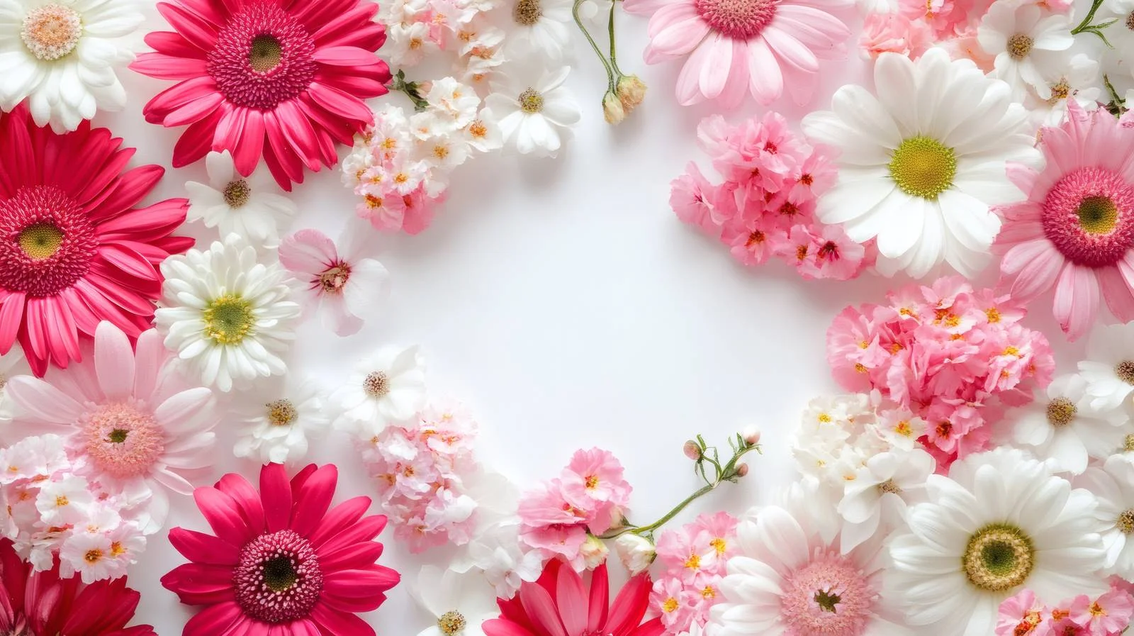 Elegant Pink and White Floral Panel — free download from Dotvec